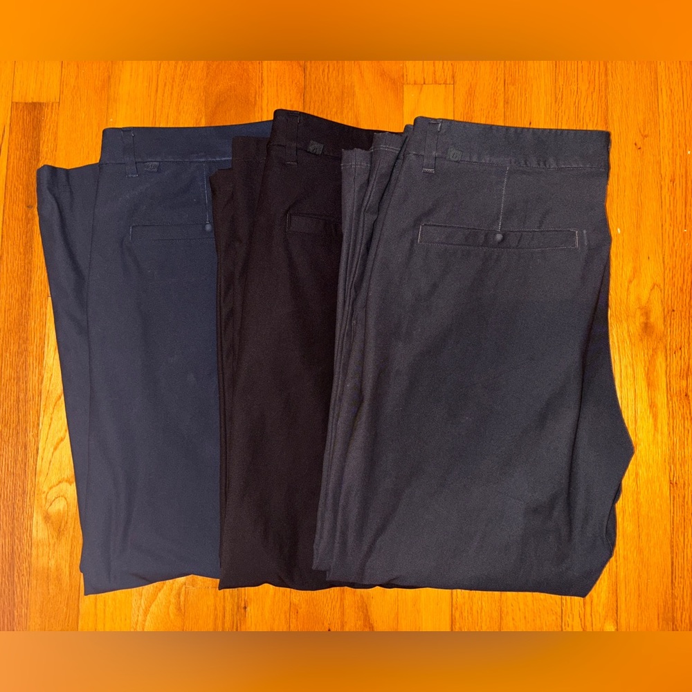 Lululemon ABC Trouser Pants Classic Fit Size 34 Navy Blue Grey Black Lot of 3